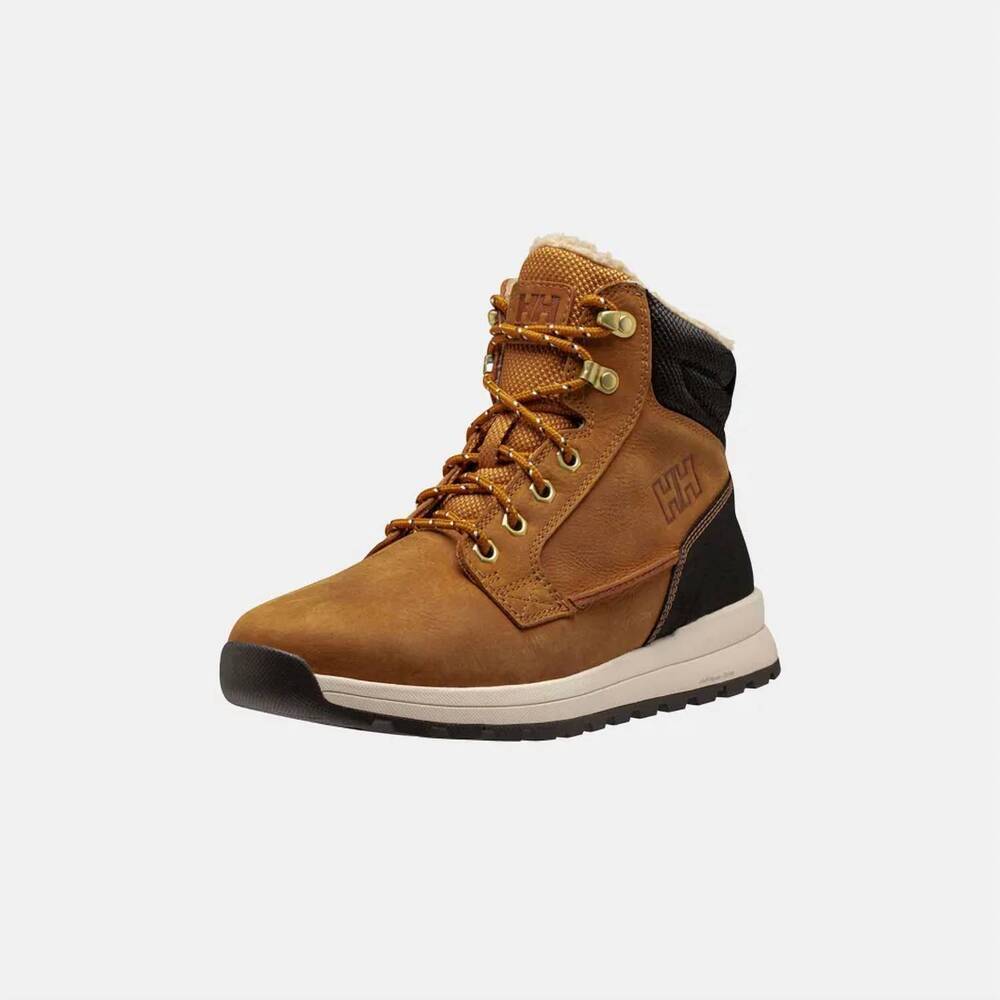 NEW HELLY HANSEN men's kelvin lx waterproof leather boots in new wheat
